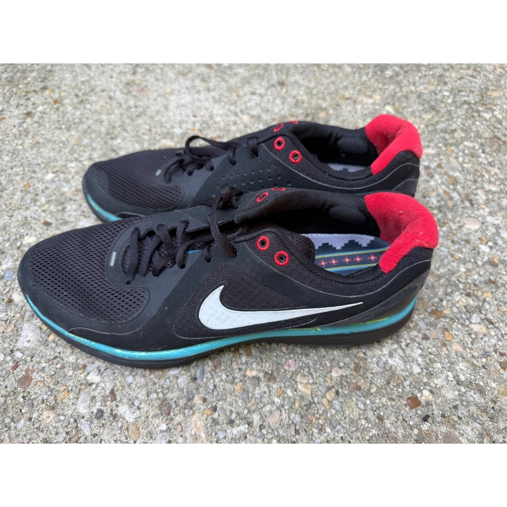 Nike LunarSwift N7 Mens Running Shoes Black Turquoise Red 386365-064 Size 10.5